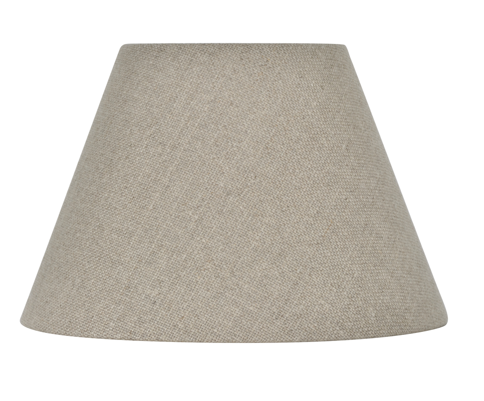 Abat-jour forme conique 19 ppo toile de jute